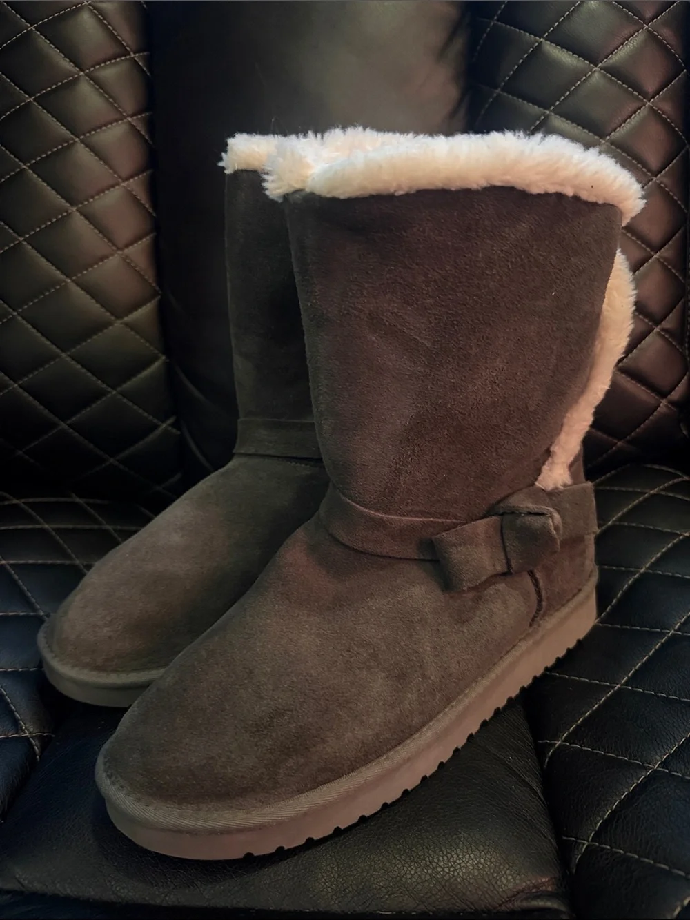 Kookaburra by UGG- Women’s Faux-Suede Shearling Winter Boots - Grey